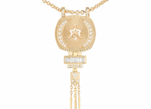 Celine Daoust Merkaba diamonds Necklace and Dangling Details
