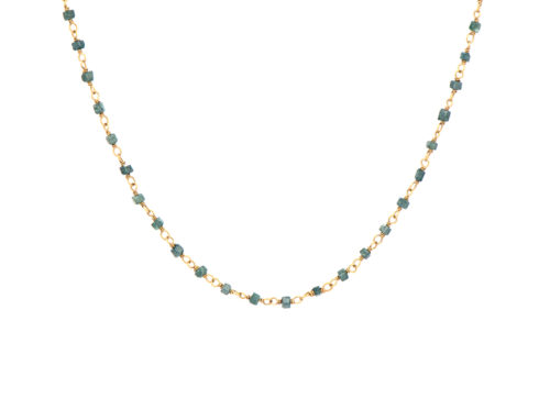 Celine Daoust Slice of the universe Grey Diamond Square Beads Necklace