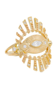 Celine Daoust Protection and believes Sun eye diamond Ring