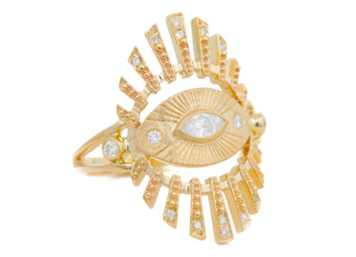 Celine Daoust Protection and believes Sun eye diamond Ring