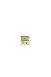 Celine Daoust Geometrics Baguette Tourmaline and tubes Diamonds Single Earring stud