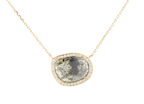 Celine Daoust Slice of the Universe Stella Grey Diamond and Diamonds Necklace