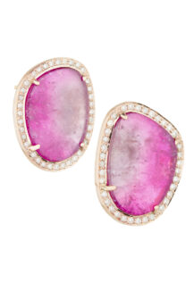 Celine Daoust One of a Kind Stella Tourmaline and Diamonds Earrings