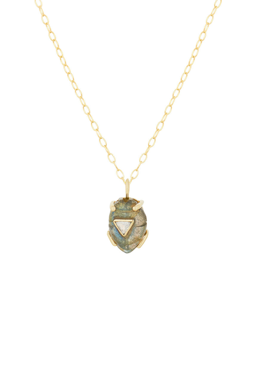 Celine Daoust From the Earth Labradorite and Diamond Necklace