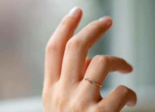 Celine Daoust Rainbow Twisted Rainbow Sapphire Ring