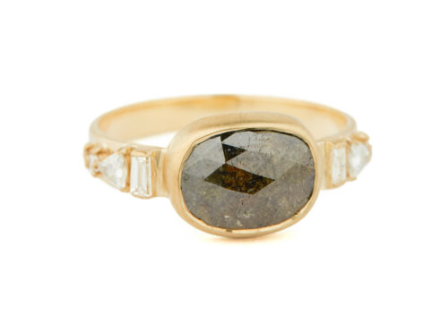 Celine Daoust Slice of the Universe Grey Diamond Ring
