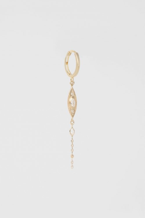 Cobra & Pear Diamond Long Earrings - Celine Daoust - Celine Cobra & Pear Diamond Long Earrings - Celine Daoust - Celine
