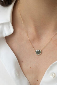 Celine Daoust Slice of the Universe Grey Diamond and three diamonds Necklace