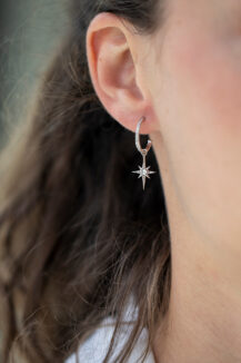 Celine Daoust Stars and Universe Mini Sapphire Star Earring Charm white