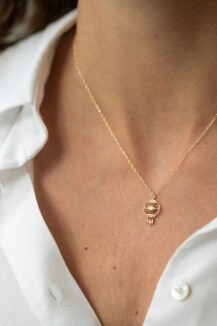 Celine Daoust Protection & Believes Eye Diamond and Marquise Necklace