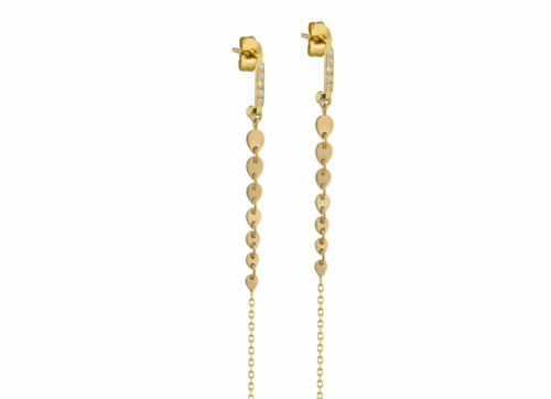 Celine Daoust Protection and Believes Hearts Chain Earrings