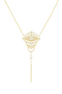 Celine Daoust Dream Maker Diamond Marquise Open Eye with Dangling Details Necklace