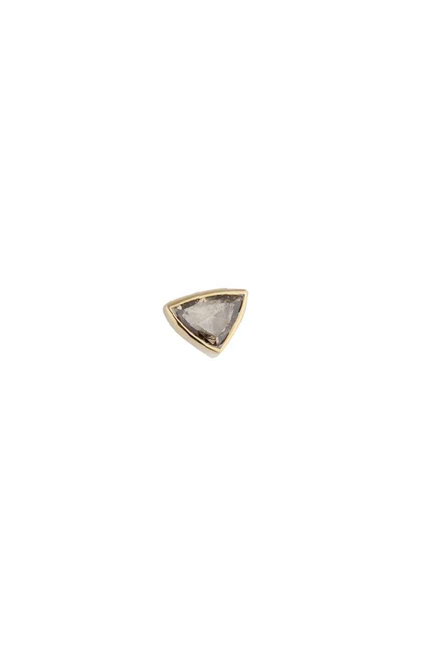 One of a Kind single grey diamond stud earring