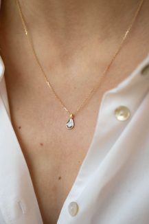 Celine Daoust Slice of the Universe Grey Diamond Slice Necklace