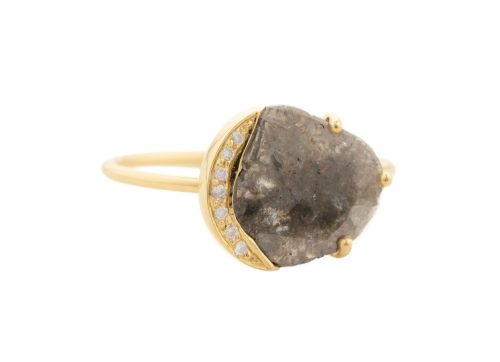 Celine Daoust Slice of the Universe Healing Grey Diamonds and Diamonds Ring