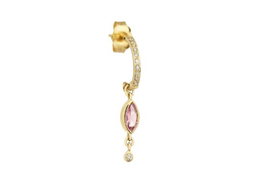 Celine Daoust Protection and Believes Tourmaline and diamonds Hoop Earring