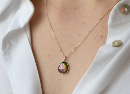 Celine Daoust One of a Kind Tourmaline and Diamonds Necklace