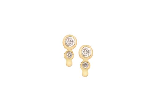 Celine Daoust Protection and believes Double Brillant Diamonds Earrings Stud