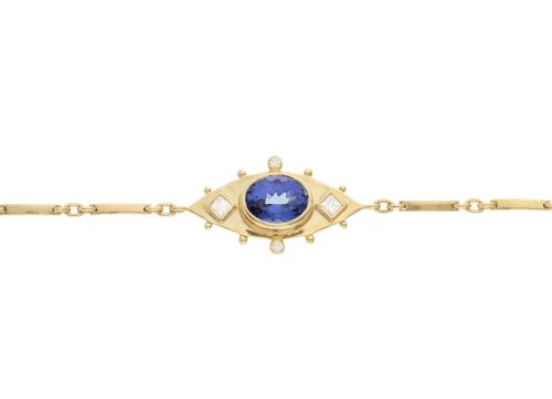 Celine Daoust One of a Kind Eye Tanzanite and Diamonds Bracelet