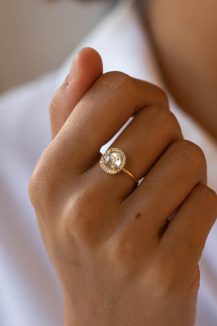 One of a Kind Stella Tourmaline and Diamond Ring
