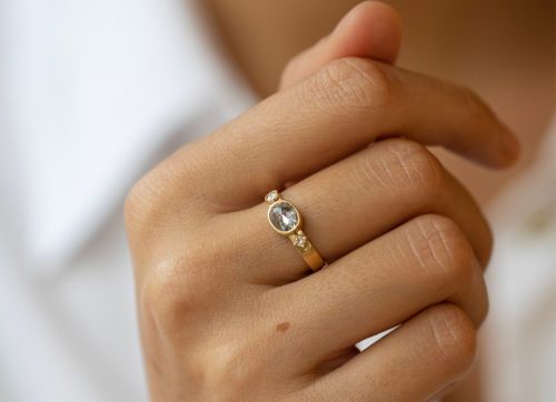 Small Sun Eye Diamond Ring - Celine Daoust - Celine Daoust