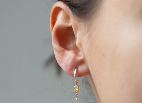 Mini Diamonds Huggies Hoop Earrings - Celine Daoust - Celine Daoust