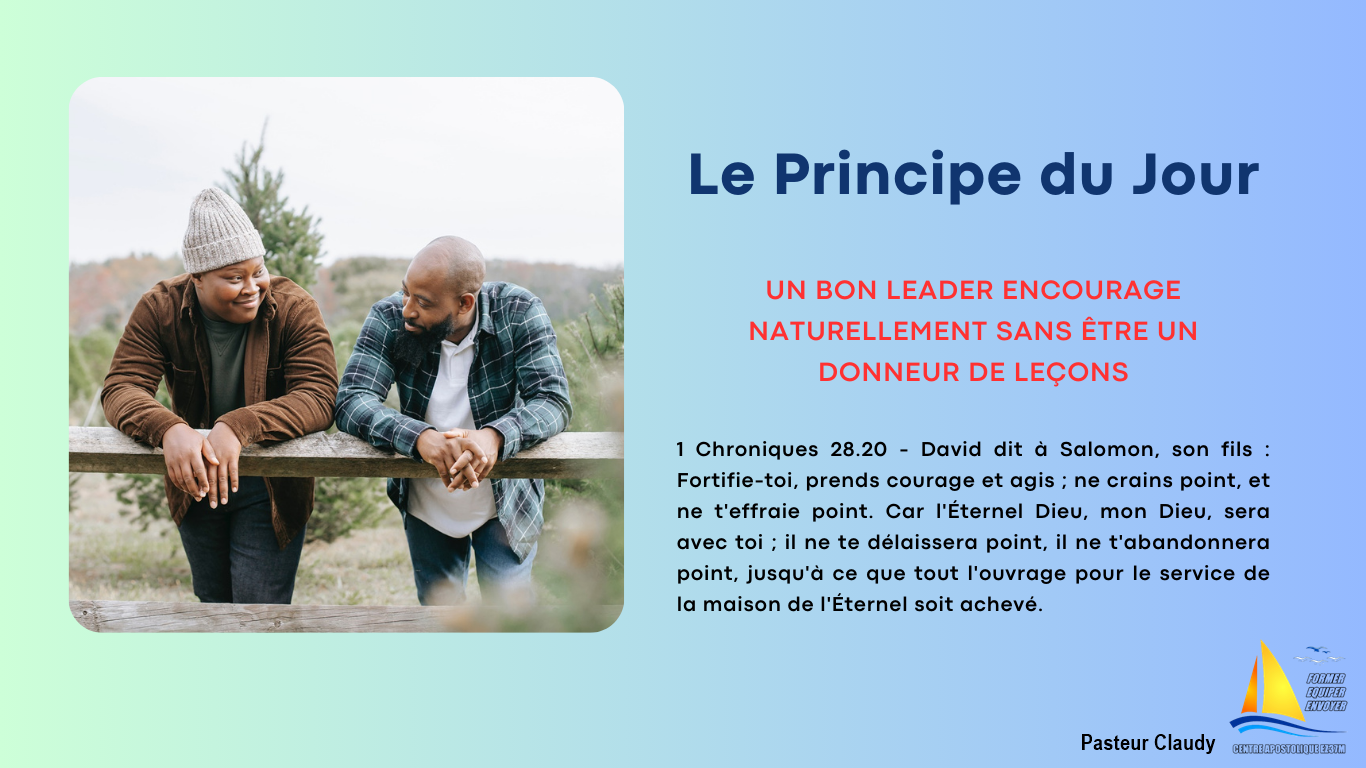 You are currently viewing PRINCIPE DU JOUR – Encourager naturellement
