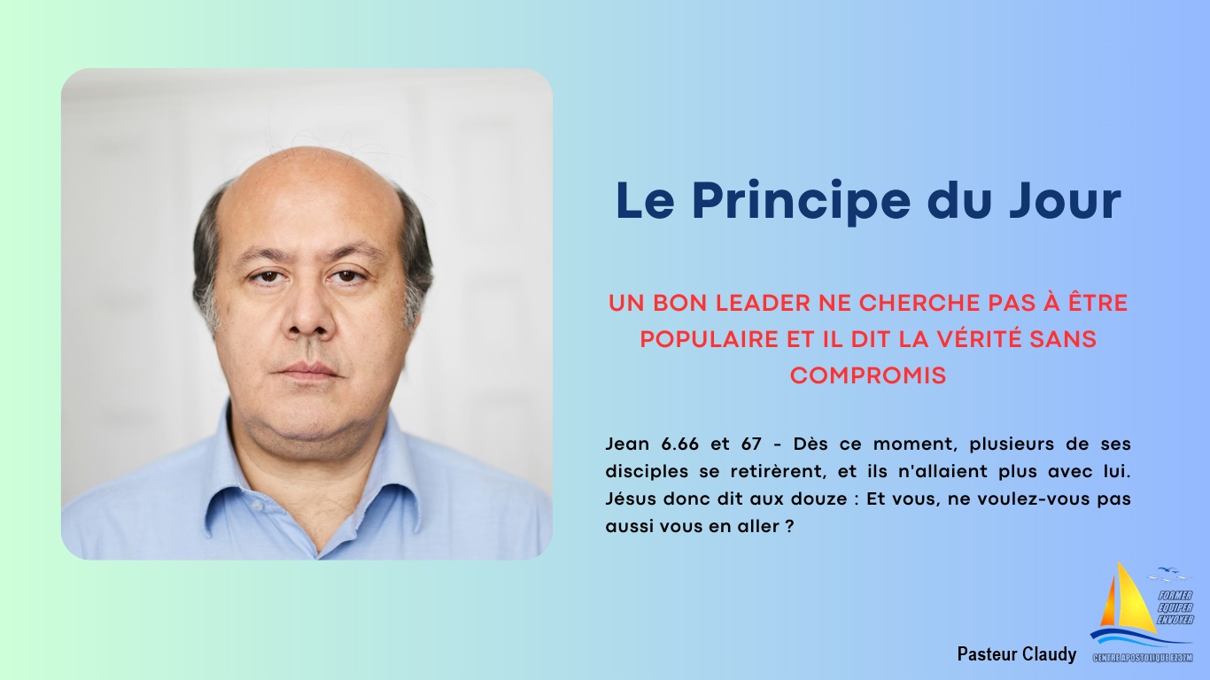 You are currently viewing PRINCIPE DU JOUR – Sans compromis