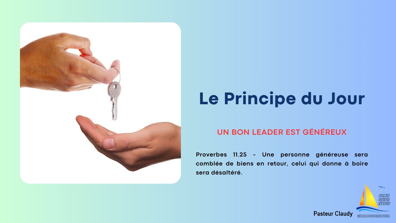 You are currently viewing PRINCIPE DU JOUR – Généreux