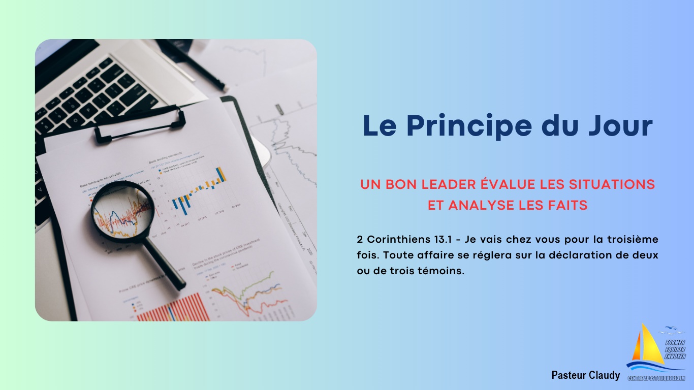 You are currently viewing Principe du jour – Évaluer les faits