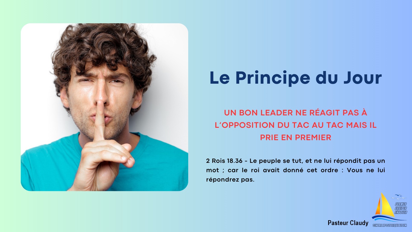 You are currently viewing Principe du jour – Premièrement : prier.