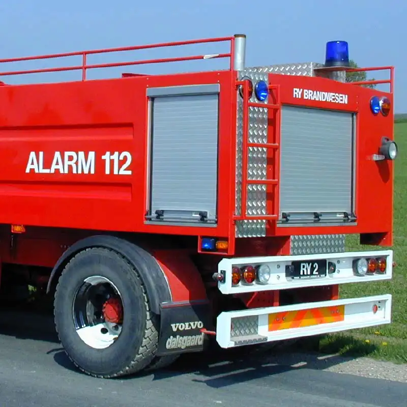 Specialcontainer til brandbil fra aasum container