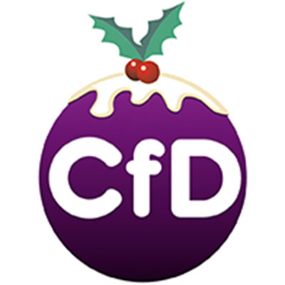 Image of the CfD logo adjusted to look like a Christmas pudding