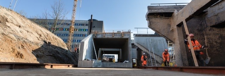 Nu tunnelen på plads ved Buddinge Station