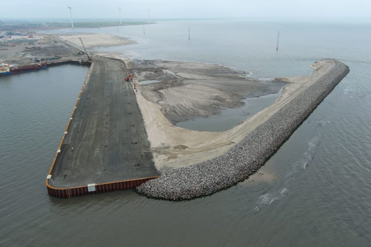 Dronefoto af esbjerg Havn