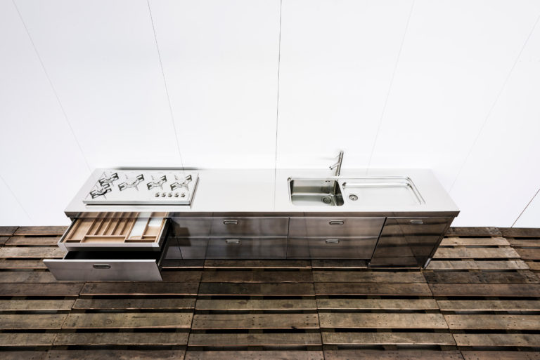 Alpes Inox cucine 370  handgemaakt keukenblok roestvrij staal