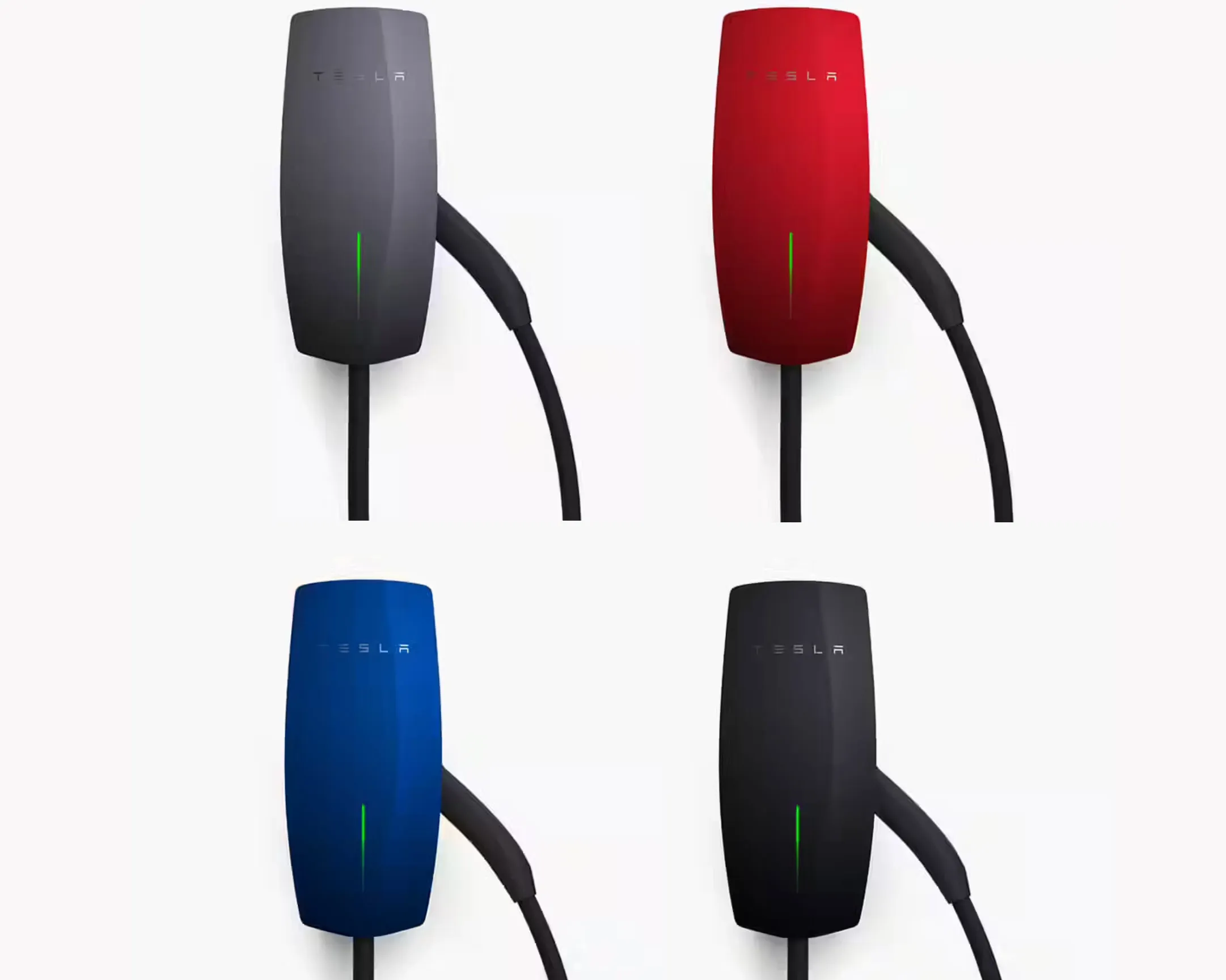 Tesla Wall Connector Färger
