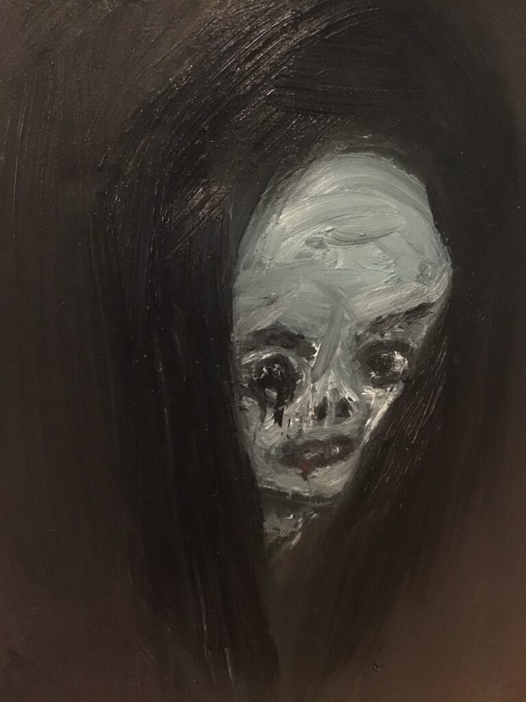 Witch Face, oil on canvas, 7 x 11 inches, 2022