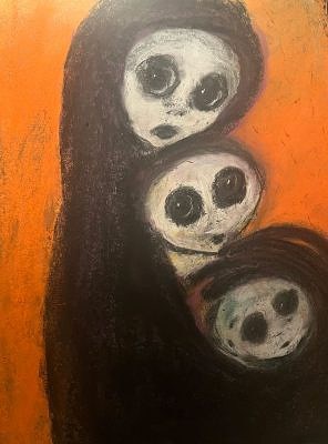 Pastel on paper, 16 x 20 inches, October 2023