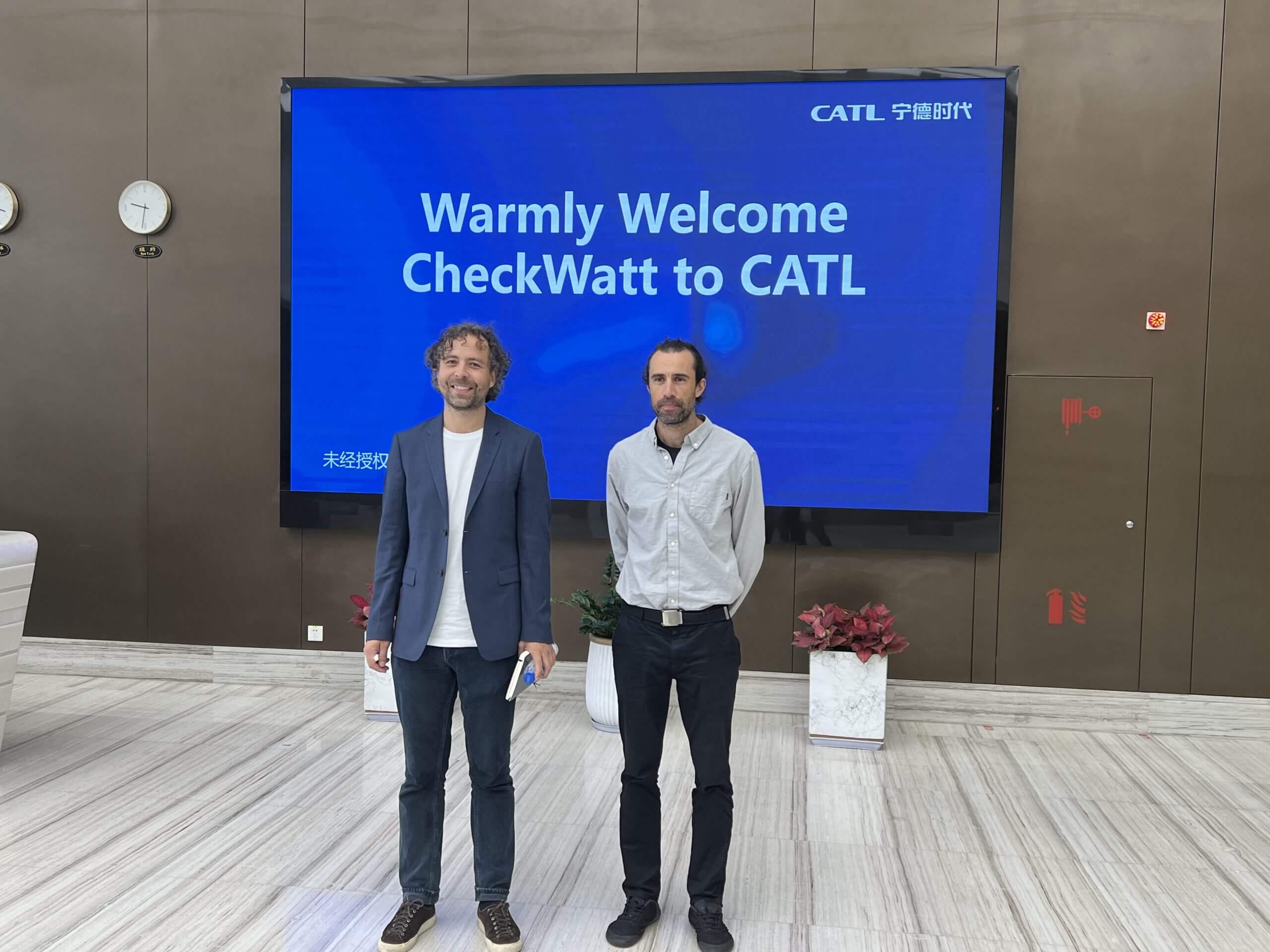 CheckWatts' Erik Wallnér and Dan-Eric Archer visiting CATL