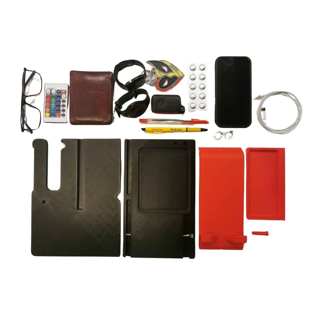 Tillbehörsarrangör för vardagliga skrivbord vid sängkanten