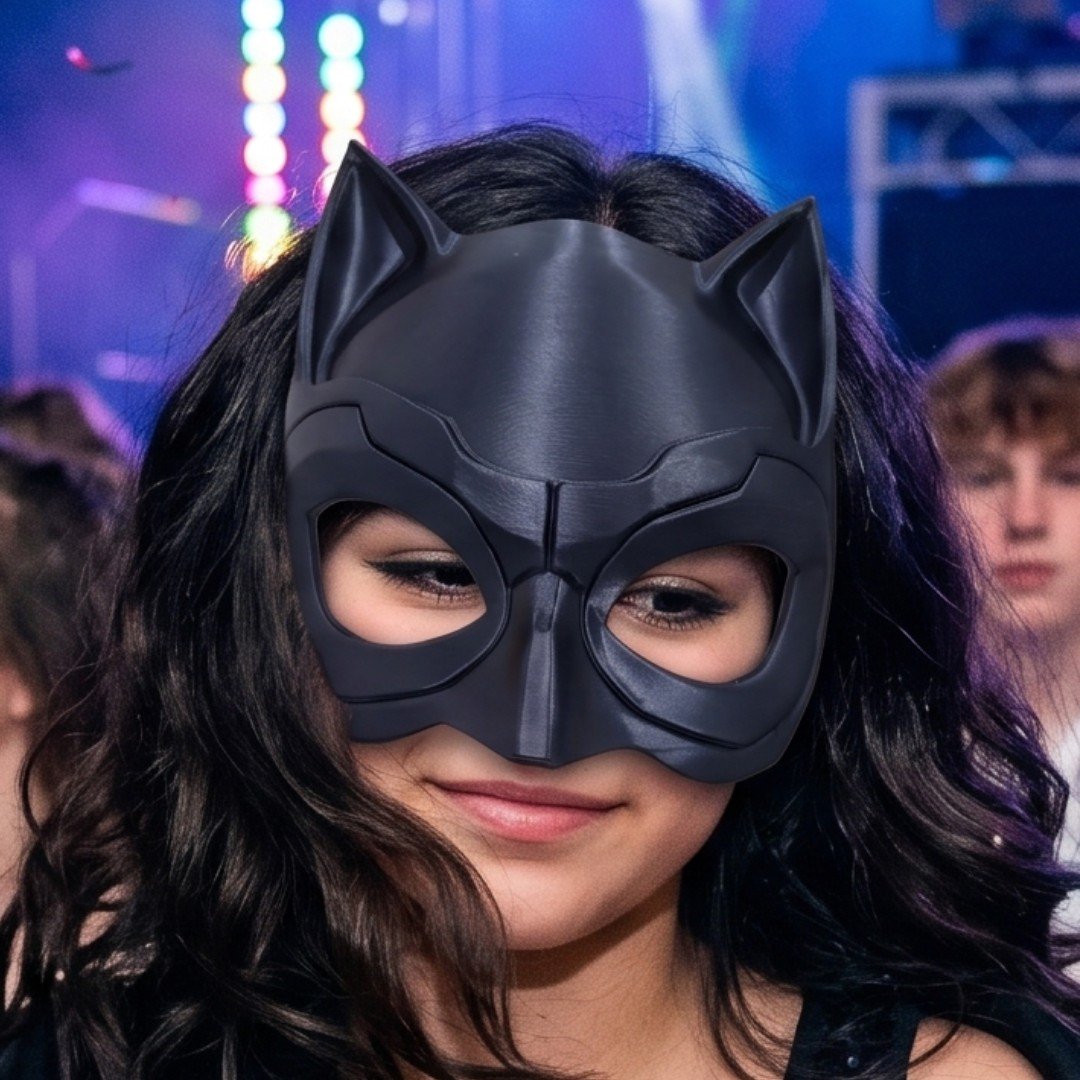 Cat Woman Dansfest Cosplay Halloweenmask | Midnattskatt