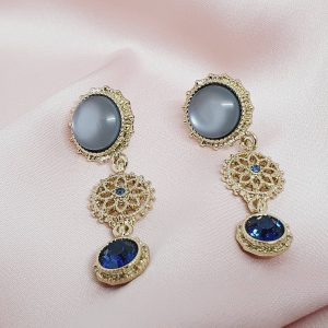 Blue Shine Long Earring - ChicSmyck Sweden