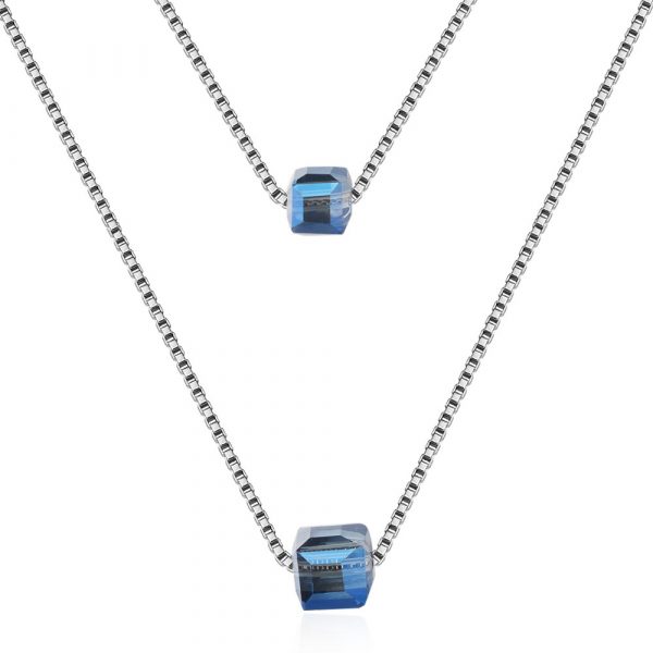 De Crystal Cube Necklace - Chicsmyck