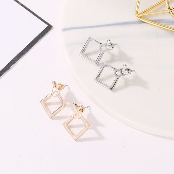 Hollow Square Earrings - ChicSmyck