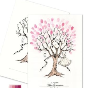 Fingeraftryk/fingerprint konfirmation pige pink