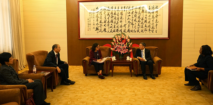 Vice President of Chinese Academy of Social Sciences Cai Fang meets Nada Al-Nashif