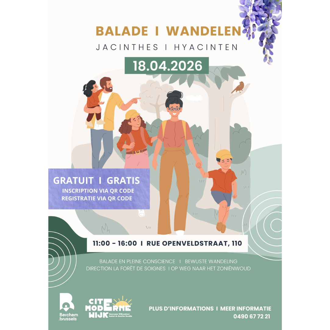 Read more about the article Balade en pleine conscience au cœur des jacinthes des bois – 18 avril en Forêt de Soignes
