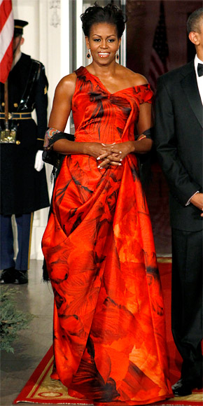 Michelle Obama in Alexander McQueen