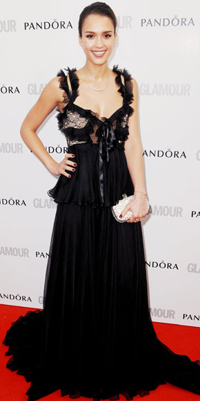 Jessica Alba in Alexander McQueen